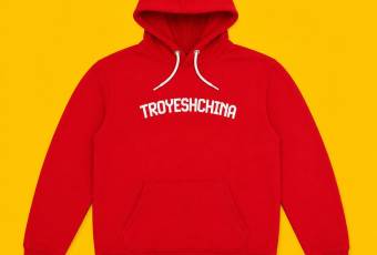 Худі TROYESHCHINA, червоний
