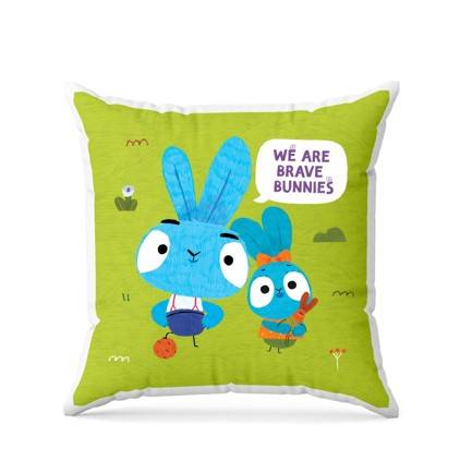 Pillow with print "GOOD HARE" plush