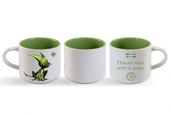 Cup with Kittyfrog "Learn the language of wind and rain"