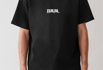 Black T-shirt with Film UA print