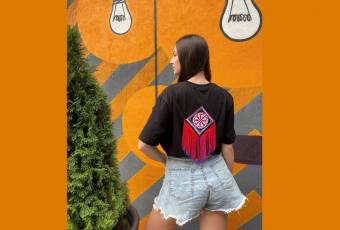 T-shirt "The Witch of Konotop" with embroidery and fringe