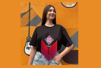 T-shirt "The Witch of Konotop" with embroidery and fringe