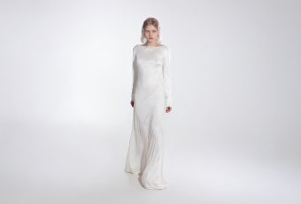 White dress with a bare back