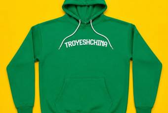 Худі TROYESHCHINA, зелений